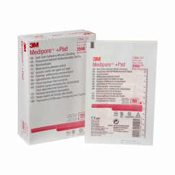 3M Medipore 3566-3M Medipore +Pad Soft Cloth Dressings, 3-1/2 x 4 in, Island Dressings (BX)