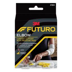 3M Futuro 3M 47863ENR-3M Futuro Comfort Elbow Support, Pressure Pads, Breathable, Elastic, Large, El