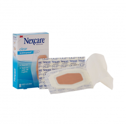 Nexcare Waterproof 3M 581-08-Nexcare Waterproof Knee / Elbow Sheer Adhesive Strip, 2-3/8 x 3 Inch, 