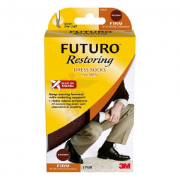 3M Futuro 3M 71037EN-3M Futuro Lifestyle Compression Firm Dress Socks for Men, Black, X-Large, Stock