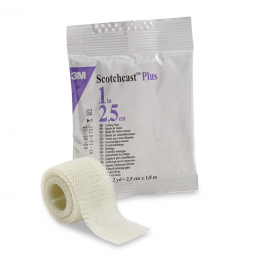 3M Scotchcast Plus 3M Healthcare 82001-3M Scotchcast Plus Cast Tape, White, 1 Inch x 2 Yard, Cast & 