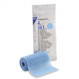 3M Scotchcast Plus 3M Healthcare 82004L-3M Scotchcast Plus Light Blue Cast Tape, 4 Inch x 4 Yard, Ca