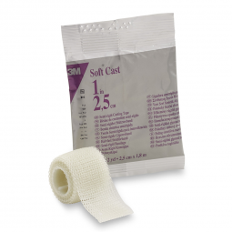 3M Scotchcast Soft Cast 3M Healthcare 82101-3M Scotchcast Soft Cast Tape, White, 1 Inch x 6 Foot, Ca