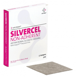 3M Silvercel 900404 Silver Alginate Dressing, Non-Adherent, 4-1/4 x 4-1/4 in (CS/50)