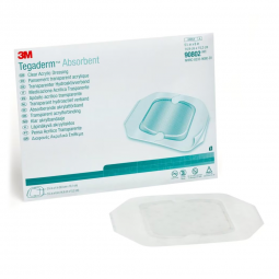 3M Tegaderm Absorbent 3M Healthcare 90802 Absorbent Acrylic Transparent Film Dressing, 5-7/8 x 6 Inc