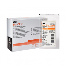 Steri-Strip 3M Healthcare R1546-3M Steri-Strip Skin Closure Strip, 1/4 X 4 Inch, Wound Closure (BX)