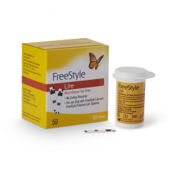 FreeStyle Lite Abbott 99073070822-FreeStyle Lite Blood Glucose Test Strips, Glucose Meter Test Strip