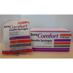 Surecomfort Allison Medical 22-6505-Standard Insulin Syringe with Needle Surecomfort 0.5 mL 5/16 in 