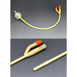AMSure Amsino AS41018-AMSure Silicone Coated Latex Foley Catheter, 18 Fr, 5cc Catheters (BX/10)