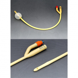 AMSure Amsino AS42014-AMSure Silicone Coated Latex Foley Catheter, 14 Fr., Indwelling Catheters (BX)