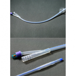 AMSure Amsino AS42018S-AMSure 100% Silicone Foley Catheter, 18 Fr, 30 cc. Catheters (BX/10)