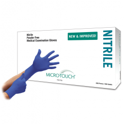 Micro-Touch Nitrile Ansell 6034303-Micro-Touch Nitrile Exam Glove, Large, Blue, Medical Gloves (CS)