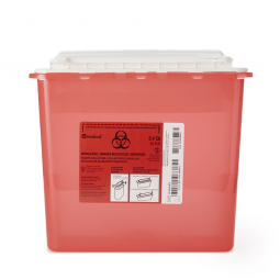 Biohazard Waste Sharps Container, 1.35 gal, Red (12/Case) - AP Line FGAP5Q4RC001
