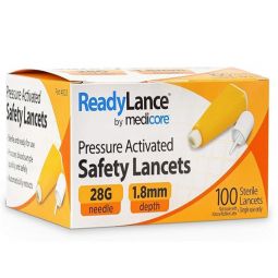 ReadyLance 803 Preloaded Safety Lancet for Blood Sugar Test, 28 Gauge (Box/100)