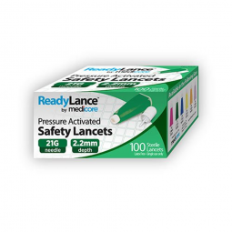 ReadyLance 806 Preloaded Safety Lancet for Blood Sugar Test, 21 Gauge (CS/4000)