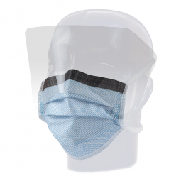 Precept FluidGard 160 Aspen Surgical 15330 Precept Fluidgard Level 3 Surgical Mask with Eye Shield (