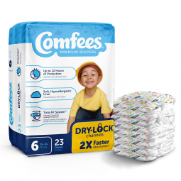 Comfees Attends Healthcare CMF-6-Attends Comfees Premium Baby Diapers, Tab Closure, Kid Design, Size
