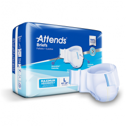 Attends Attends Healthcare DDA30-Attends Briefs, Adult, Large, Heavy Absorbency, Disposable (BG/24)