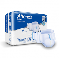 Attends Attends Healthcare DDP40-Attends DermaDry Plus Incontinence Brief, Extra Large, Briefs & Dia
