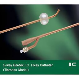 Bardex I.C. Bard 0168SI18 Bardex IC Foley Catheter, 18 Fr, 5 cc, Coude Tip Catheters (CS/12)