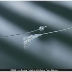 Bardex Bard 165818-Bardex Uncoated Silicone Foley Catheter, 18 Fr, 5 cc, Indwelling (CS)