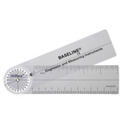 Baseline 12-1006HR HiRes Rulongmeter Goniometer, 360 Head, 6" Arms