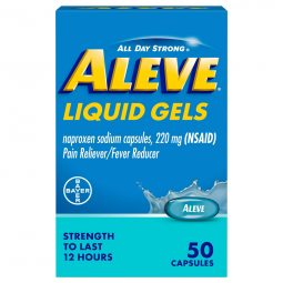 Aleve Bayer 00280608040-Aleve Liquid Gel Capsules, Pain Relief (BT) - Aleve Liquid Gel Capsules