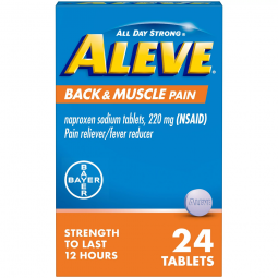 Bayer 00280609224 Aleve Back & Muscle Pain Tablets (BT/24)