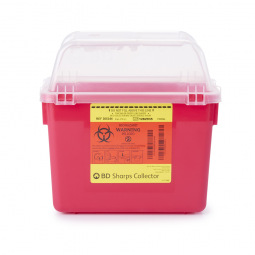 BD 305344 Sharps Container, Funnel Top, 8 qt, Red (EA/1)