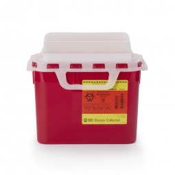 BD BD 305426-BD Red Sharps Container, 5.4 Quart, 12 x 12 x 4-4/5 Inch, Receptacles (CS)