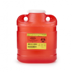 BD 305489 Red Sharps Container, 6.9 qt, 11-1/2 x 8-3/4 x 5-1/2 in (EA/1)