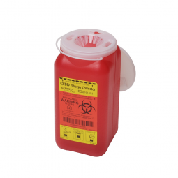 BD 305557 Red Sharps Container, 1.4 qt, 7-3/4 x 3-3/4 x 3-3/4 in (CS)