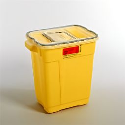 BD BD 305604-BD Chemotherapy Sharps Container, 9 gal, 18-1/2 x 17-3/4 x 11-3/4 in, Sharps Receptacle