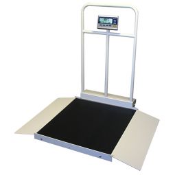 Befour MX450D Dual Ramp Tilt & Roll Wheelchair Scale with Handrail-1000 lbs/450 kgs Capacity