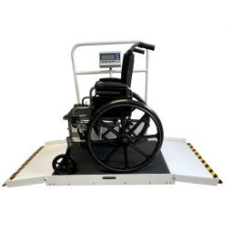 Befour ADA-Compliant Dual-Ramp Folding Wheelchair Scale w/ Handrail - 1000 lb Capacity - MX480D-ADA