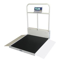 Befour MX480D Dual Ramp Folding Wheelchair Scale with Handrail-1000 lbs/450 kgs Capacity
