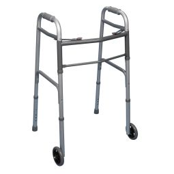 Bilt Rite 10-99011 Double Button Walker with Wheels