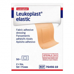Leukoplast Elastic BSN Medical 7645610-Leukoplast Elastic Adhesive Strip, 2 x 3 Inch, Adhesive Banda