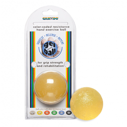 CanDo 10-1491 Std. Circular Gel Squeeze Ball, Yellow, X-Light