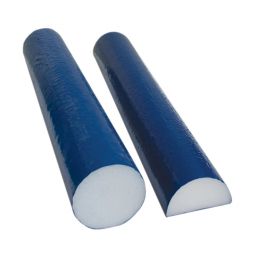 CanDo PE Foam Roller, TufCoat Finish, Blue, 4" Dia. - Round and Half Round