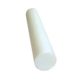 CanDo PE Foam Roller, White - 4" & 6" Diameters - Round and Half Round