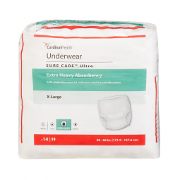 Sure Care Ultra Cardinal 1455-Sure Care Ultra Extra Heavy Absorbent Underwear, Extra Large, Underwea