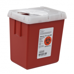AutoDrop Cardinal 1522SA-AutoDrop Phlebotomy Sharps Container, 2.2 Quart, 7 x 6 x 4 Inch, Recepta
