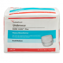 Sure Care Plus Cardinal 1605-Sure Care Plus Heavy Absorbent Underwear, Medium, Underwear (BG)