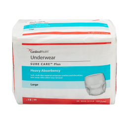 Sure Care Plus Cardinal 1615A-Sure Care Plus Heavy Absorbent Underwear, Large, Underwear (BG)