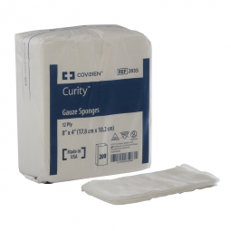 Curity Cardinal 2835-Curity NonSterile USP Type VII Gauze Sponge, 4 x 8 Inch, Sponges & Pads (CS)