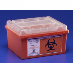 Sharps-A-Gator Cardinal 31143699-Sharps-A-Gator Multi-purpose Sharps Container, 1 Gallon, 6 x 7 x 1