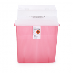 Cardinal 31314886 GatorGuard In-Room Sharps Container, 3 gal, 20-1/2 x 14 x 6 in (EA/1)