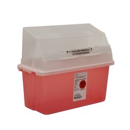 GatorGuard Jr Cardinal 31353603-GatorGuard Safety In-Room Sharps Container, 5 Quart, 14 x 6 x 13 in,