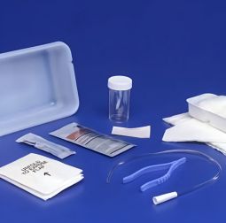 Curity Cardinal 3217-Curity Intermittent Catheter Tray, Red Rubber, Open, Catheter & Bag Kits & Tray